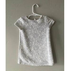 Sparkly Gray Baby Girl Old Navy Short Sleeved Textured Dress- Size 12-18m